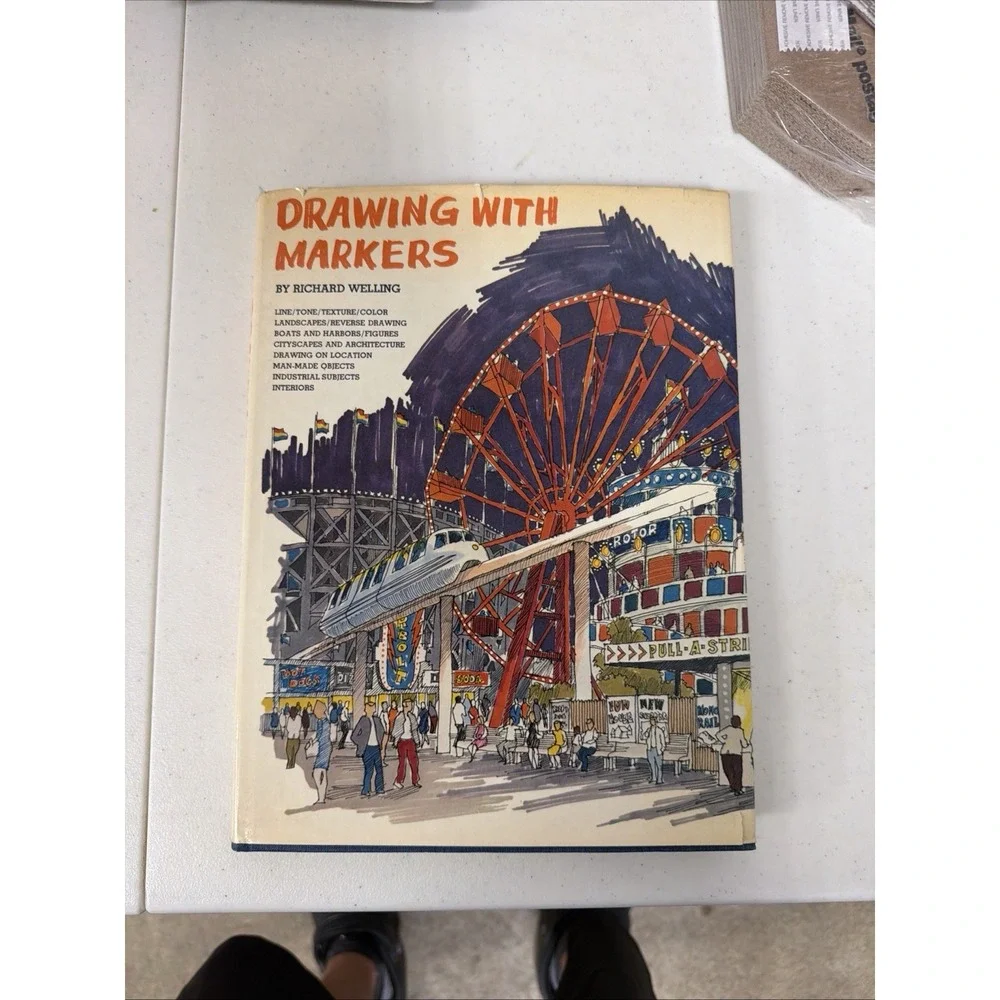 Drawing with Markers Richard Welling 1974 HC w/DJ Watson-Guptill 2nd Printing